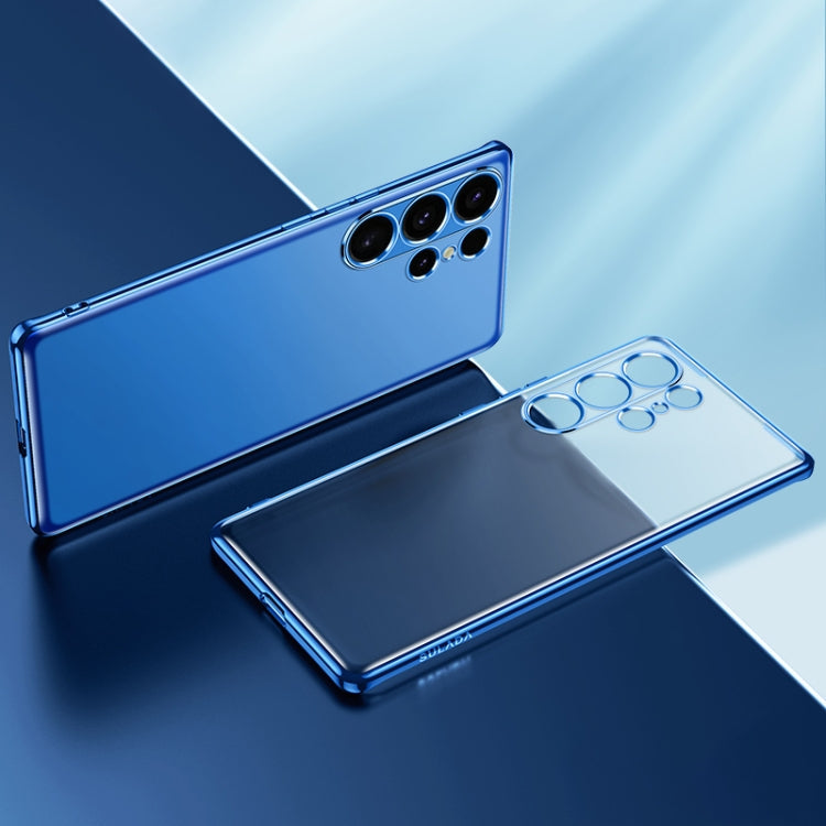 For Samsung Galaxy S25 5G SULADA Electroplating Frosted TPU Phone Case(Blue)