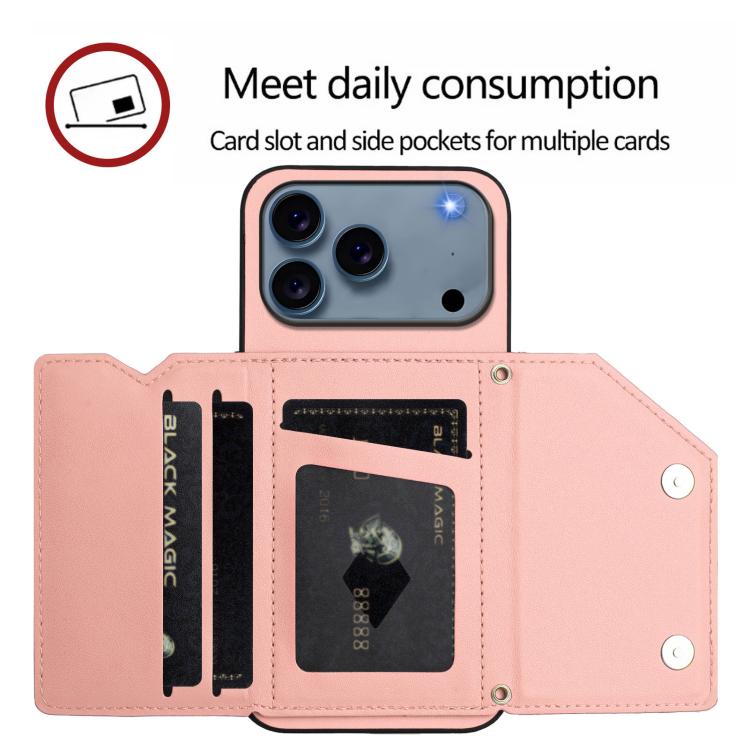 Skin Feel Four Card Slots Phone Case with Wrist Strap, For iPhone 17 Pro Max, For iPhone 17 Pro, For iPhone 17, For iPhone Air