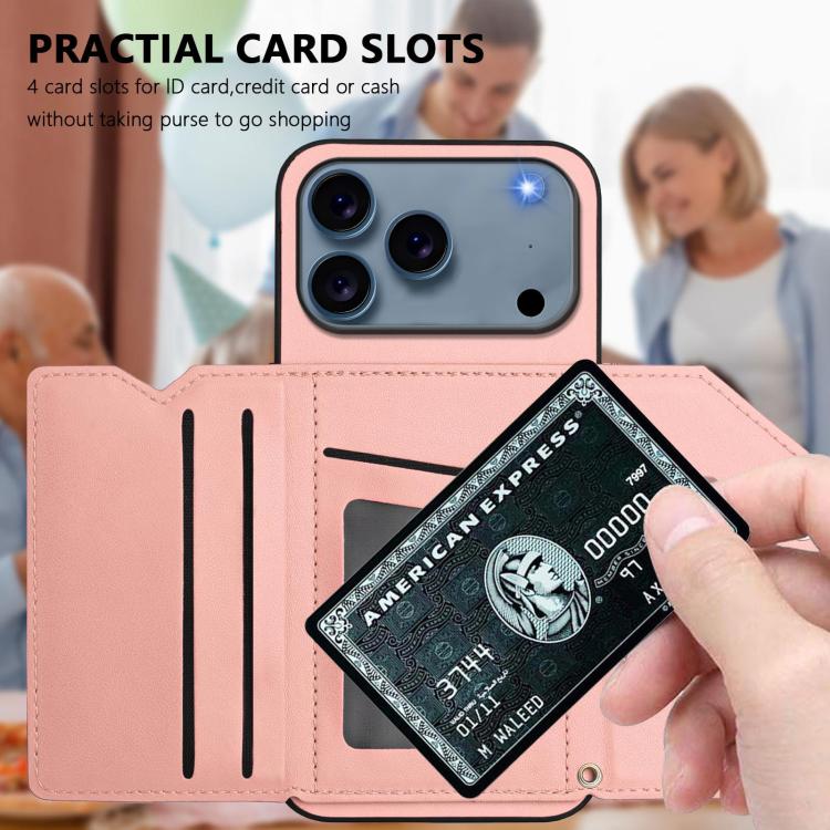 Skin Feel Four Card Slots Phone Case with Wrist Strap, For iPhone 17 Pro Max, For iPhone 17 Pro, For iPhone 17, For iPhone Air