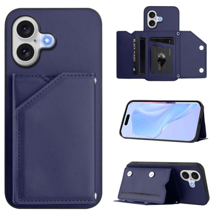 Skin Feel Four Card Slots Phone Case with Wrist Strap, For iPhone 17 Pro Max, For iPhone 17 Pro, For iPhone 17, For iPhone Air