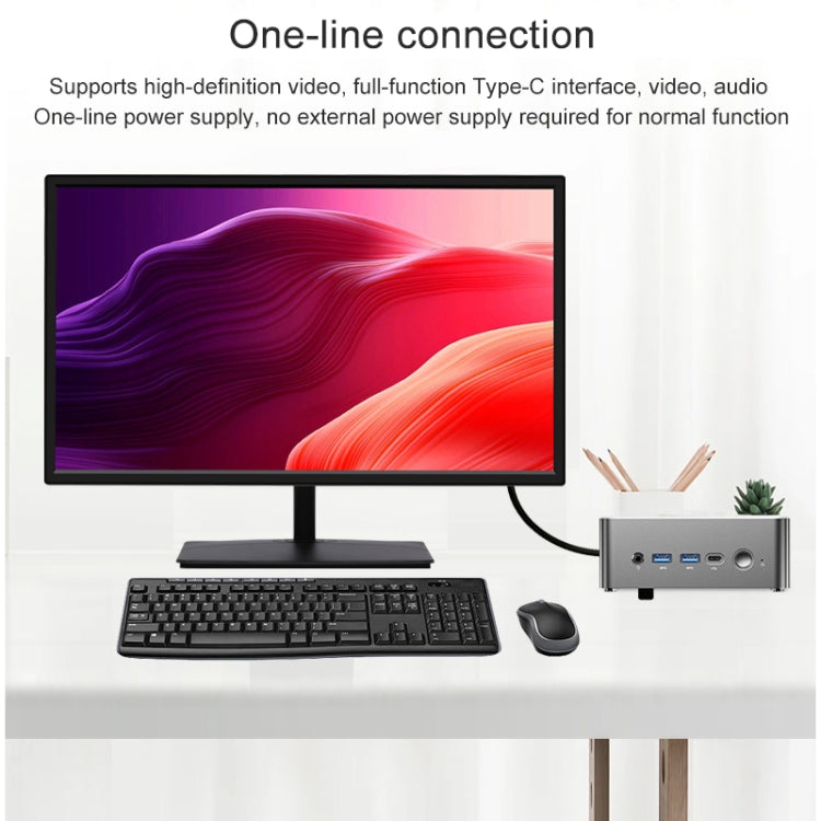 Jumper i5H Mini PC, Intel Alder Lake-N i5-12450H Octa-core 4.4GHz, RAM: 16GB, ROM: 512GB(US Plug)