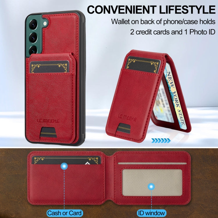 For Samsung Galaxy S20 FE LC.IMEEKE L3 Series Detachable RFID Card Bag Magsafe Phone Case(Red)