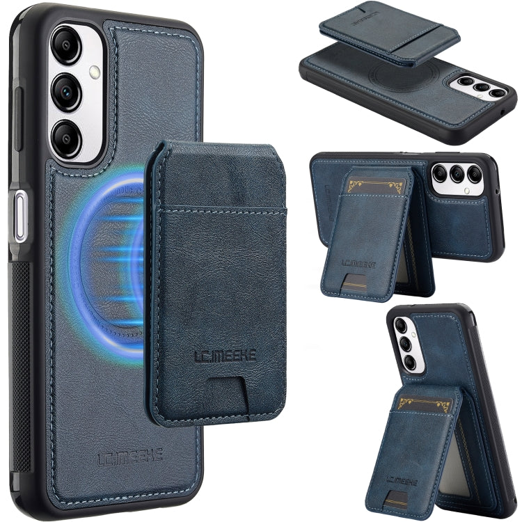 For Samsung Galaxy A54 5G LC.IMEEKE L3 Series Detachable RFID Card Bag Magsafe Phone Case(Blue)