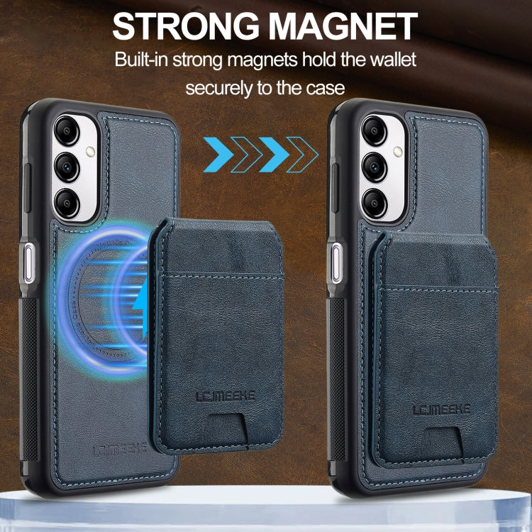 For Samsung Galaxy A54 5G LC.IMEEKE L3 Series Detachable RFID Card Bag Magsafe Phone Case(Blue)