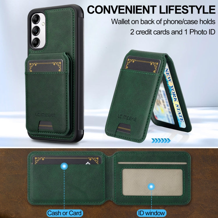 For Samsung Galaxy A54 5G LC.IMEEKE L3 Series Detachable RFID Card Bag Magsafe Phone Case(Green)