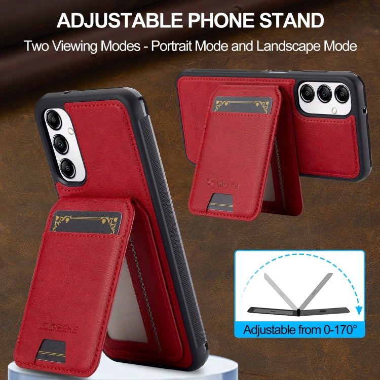 For Samsung Galaxy A54 5G LC.IMEEKE L3 Series Detachable RFID Card Bag Magsafe Phone Case(Red)