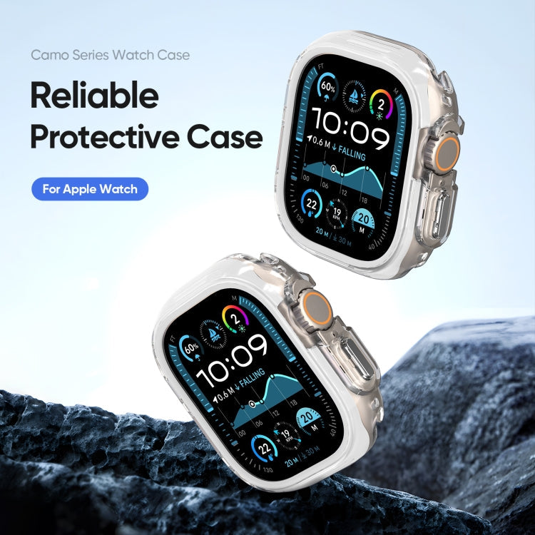 For Apple Watch Ultra 1 / 2 / 3 49mm DUX DUCIS Camo Series TPU Hybrid PC Watch Protective Case(White)