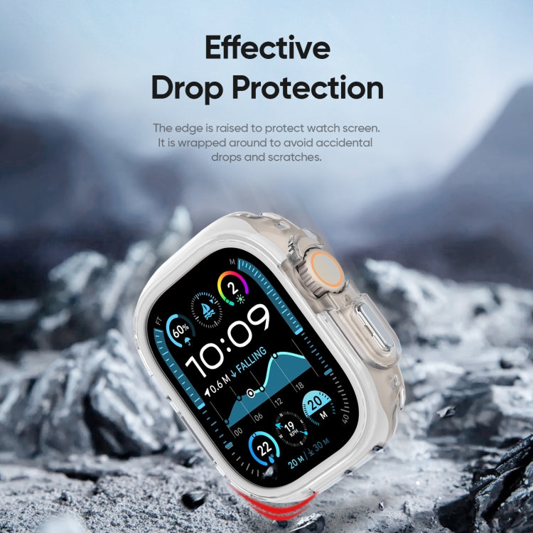 For Apple Watch Ultra 1 / 2 / 3 49mm DUX DUCIS Camo Series TPU Hybrid PC Watch Protective Case(White)