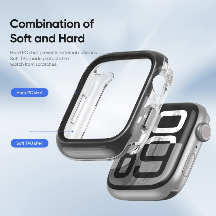 For Apple Watch Series 10 / 11 42mm DUX DUCIS Camo Series TPU Hybrid PC Watch Protective Case(Black)