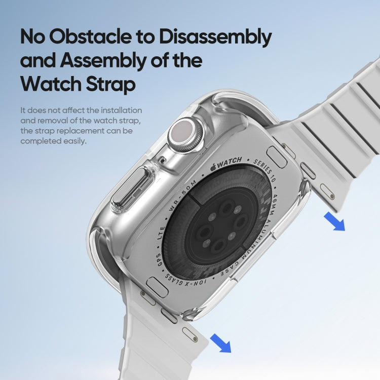 For Apple Watch Series 10 / 11 42mm DUX DUCIS Camo Series TPU Hybrid PC Watch Protective Case(White)