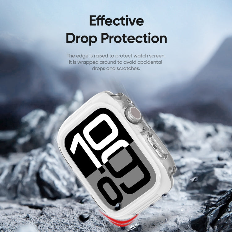 For Apple Watch Series 10 / 11 42mm DUX DUCIS Camo Series TPU Hybrid PC Watch Protective Case(White)