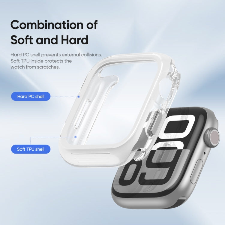 For Apple Watch Series 10 / 11 46mm DUX DUCIS Camo Series TPU Hybrid PC Watch Protective Case(White)