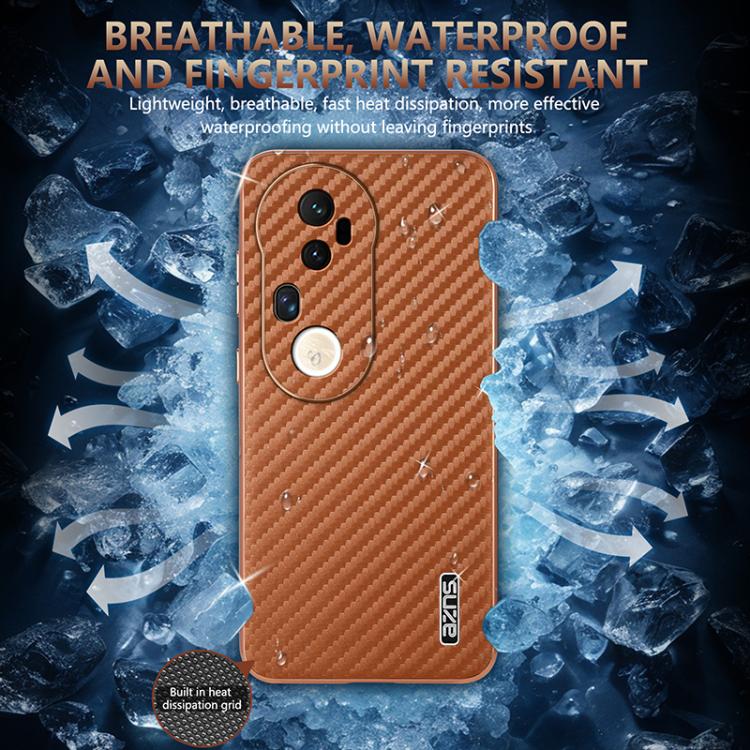 For vivo S20 Pro AZNS Electroplated Edge Carbon Fiber Texture Phone Case(Black)