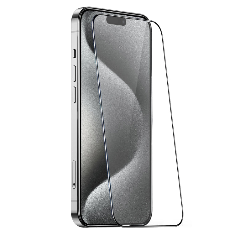 For iPhone 15 Pro Max JOYROOM Knight Series 2.5D Full Screen HD Tempered Glass Film
