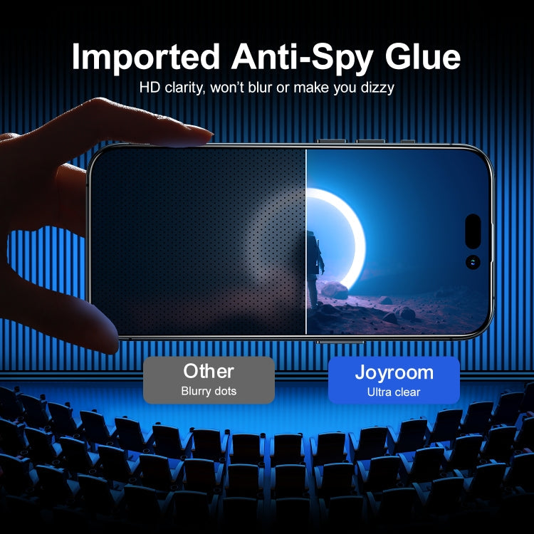 For iPhone 15 Plus JOYROOM Knight Series 2.5D Full Screen Privacy Tempered Film