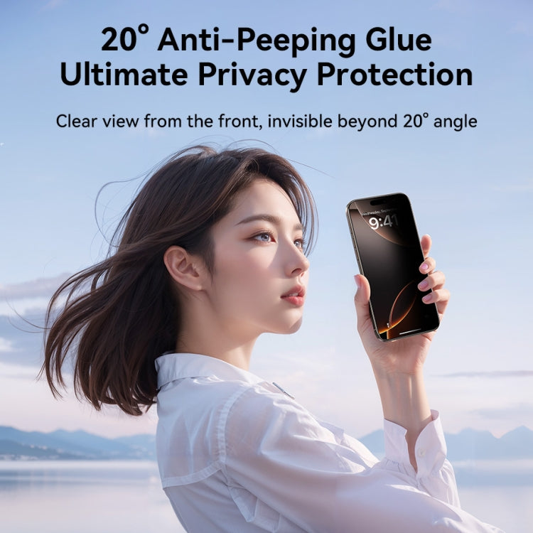 For iPhone 16 Plus / 15 Plus JOYROOM Zero Sense Series 2.5D Full Screen Privacy Tempered Glass Film