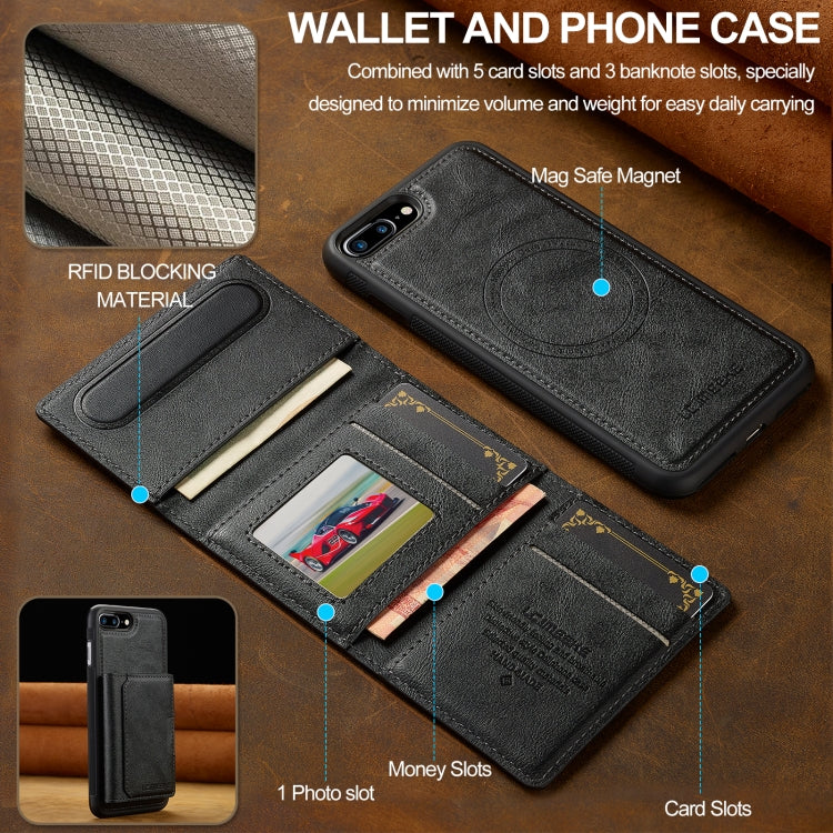 For iPhone 17e / 16e LC.IMEEKE L5 Series Detachable RFID Card Bag Magsafe Phone Case(Black)