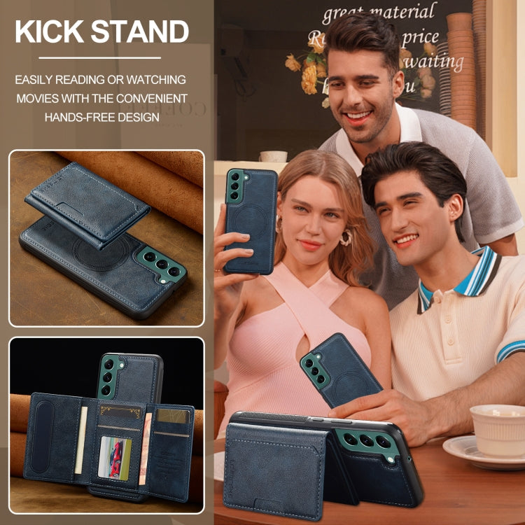 For Samsung Galaxy S20 FE LC.IMEEKE L5 Series Detachable RFID Card Bag Magsafe Phone Case(Blue)