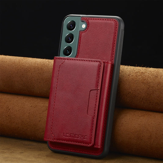 For Samsung Galaxy S20 FE LC.IMEEKE L5 Series Detachable RFID Card Bag Magsafe Phone Case(Red)