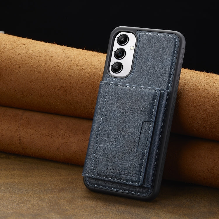 For Samsung Galaxy A54 5G LC.IMEEKE L5 Series Detachable RFID Card Bag Magsafe Phone Case(Blue)