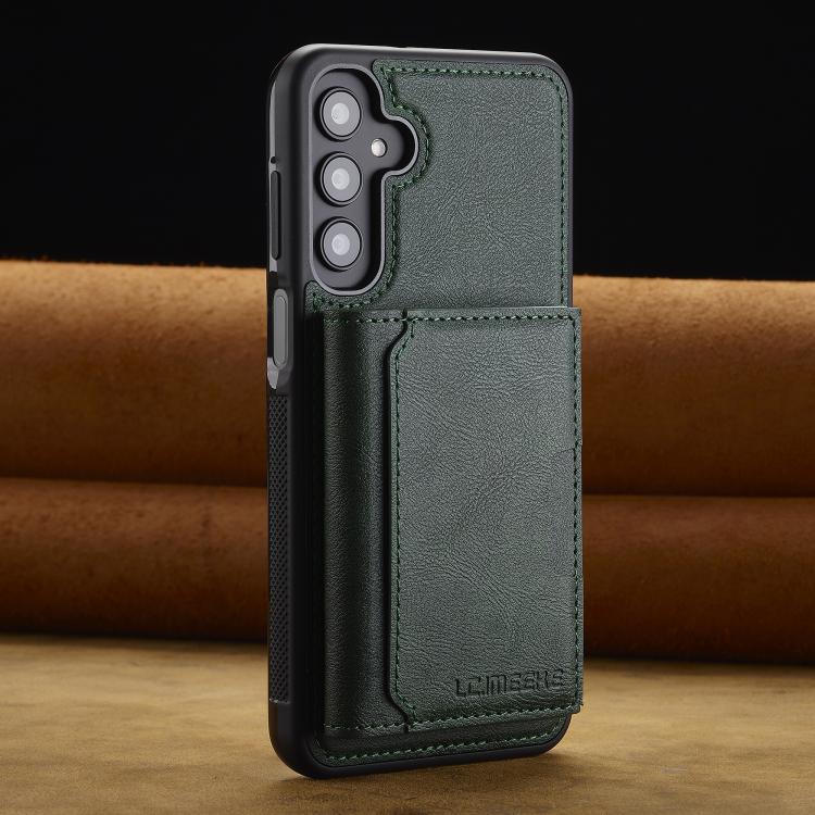 For Samsung Galaxy A56 5G LC.IMEEKE L5 Series Detachable RFID Card Bag Magsafe Phone Case(Green)