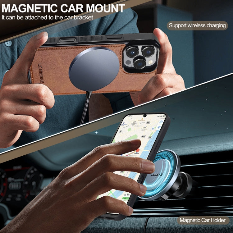 For iPhone 16 Pro LC.IMEEKE Magsafe Phone Case(Brown)