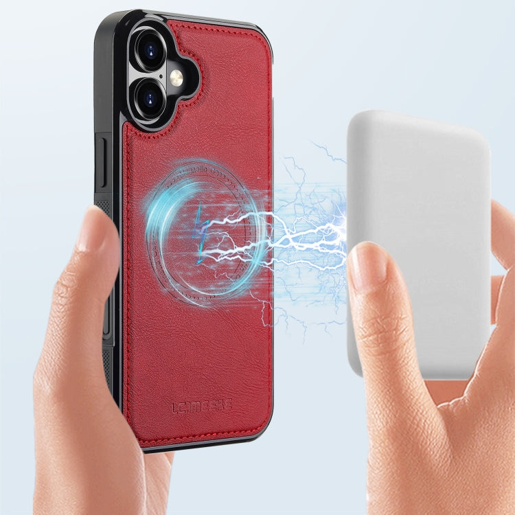 For iPhone 16 Plus LC.IMEEKE Magsafe Phone Case(Red)