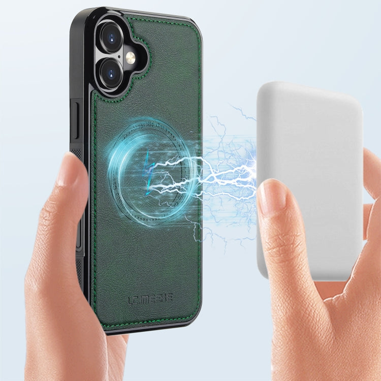 For iPhone 16 Plus LC.IMEEKE Magsafe Phone Case(Green)