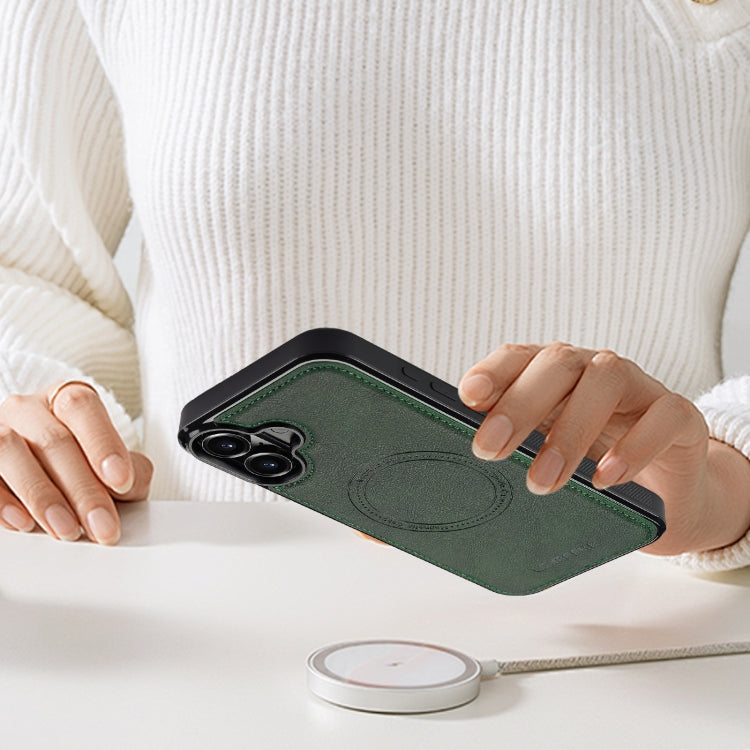 For iPhone 16 LC.IMEEKE Magsafe Phone Case(Green)