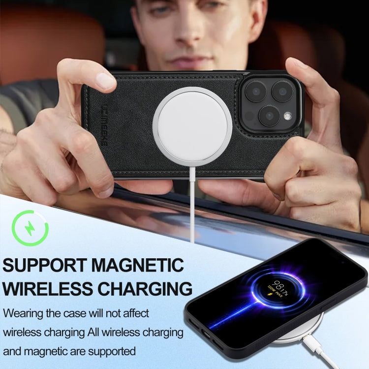 For iPhone 15 Pro Max LC.IMEEKE Magsafe Phone Case(Black)