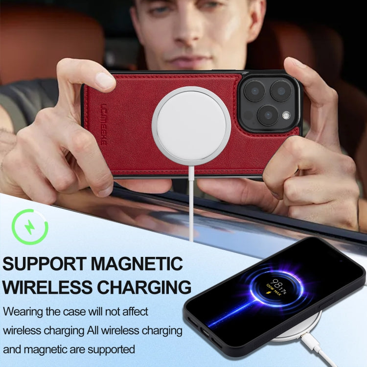 For iPhone 15 Pro LC.IMEEKE Magsafe Phone Case(Red)