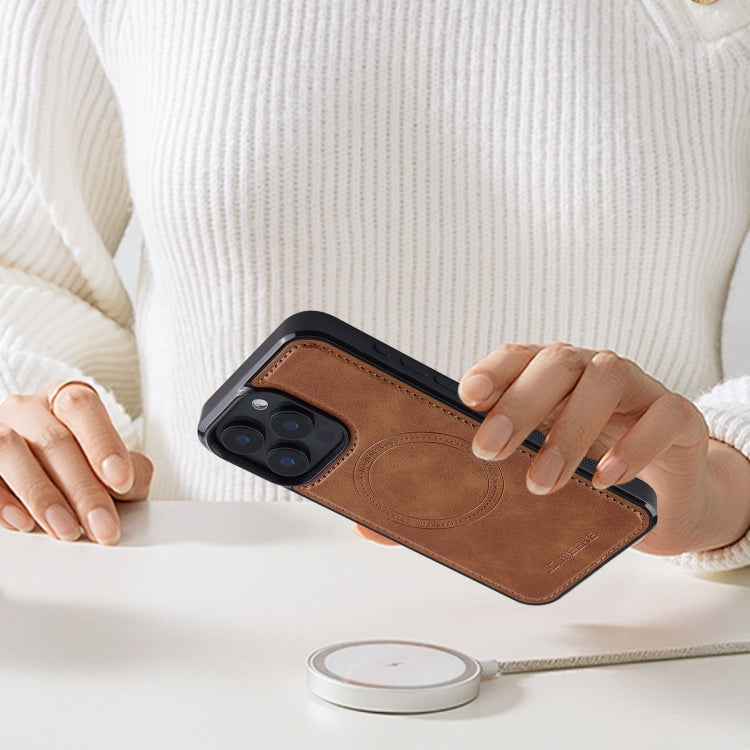 For iPhone 14 Pro LC.IMEEKE Magsafe Phone Case(Brown)