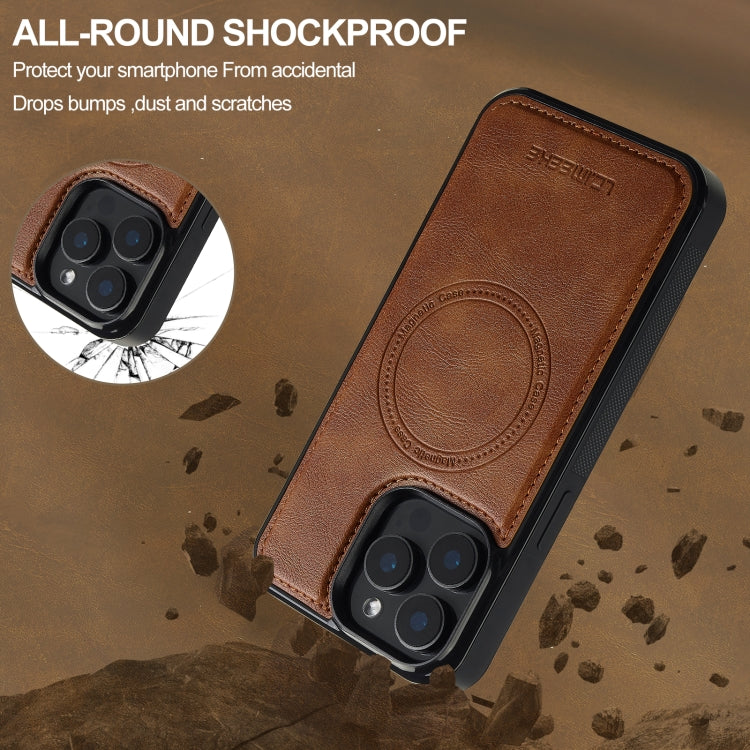 For iPhone 14 Pro Max LC.IMEEKE Magsafe Phone Case(Brown)