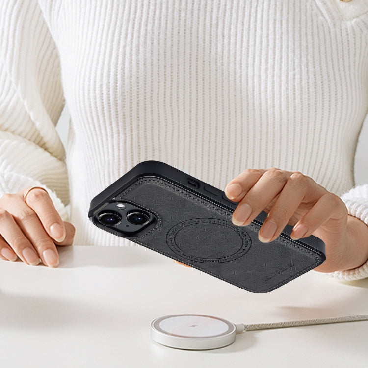 For iPhone 15 Plus / 14 Plus LC.IMEEKE Magsafe Phone Case(Black)