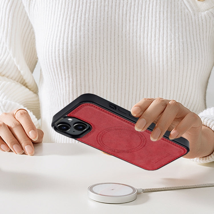 For iPhone 15 LC.IMEEKE Magsafe Phone Case(Red)