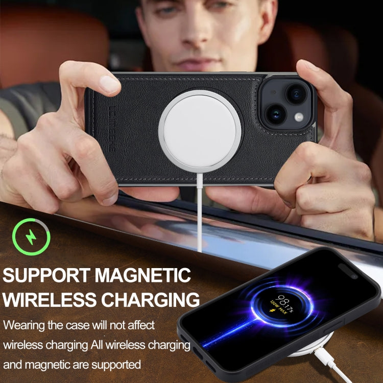 For iPhone 14 / 13 LC.IMEEKE Magsafe Phone Case(Black)