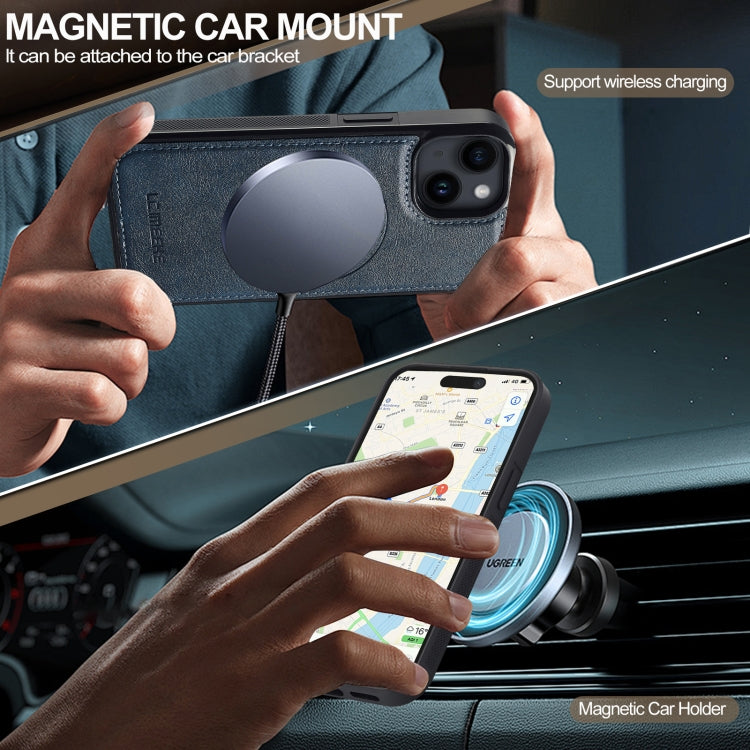 For iPhone 14 / 13 LC.IMEEKE Magsafe Phone Case(Blue)