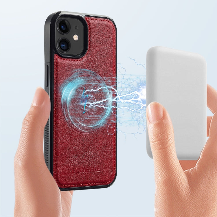 For iPhone 12 mini LC.IMEEKE Magsafe Phone Case(Red)