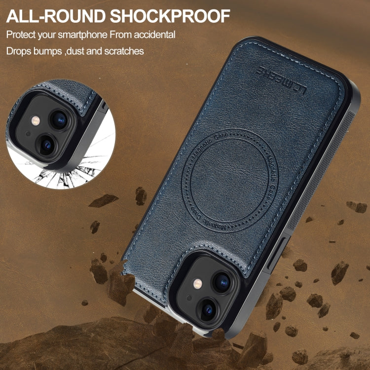 For iPhone 12 mini LC.IMEEKE Magsafe Phone Case(Blue)