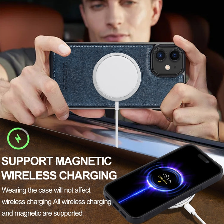 For iPhone 12 mini LC.IMEEKE Magsafe Phone Case(Blue)