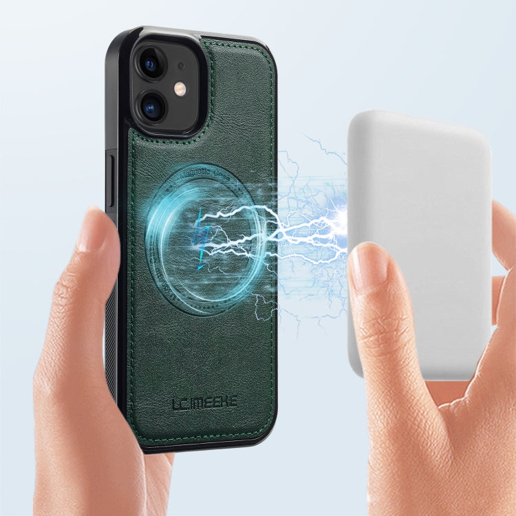 For iPhone 12 mini LC.IMEEKE Magsafe Phone Case(Green)