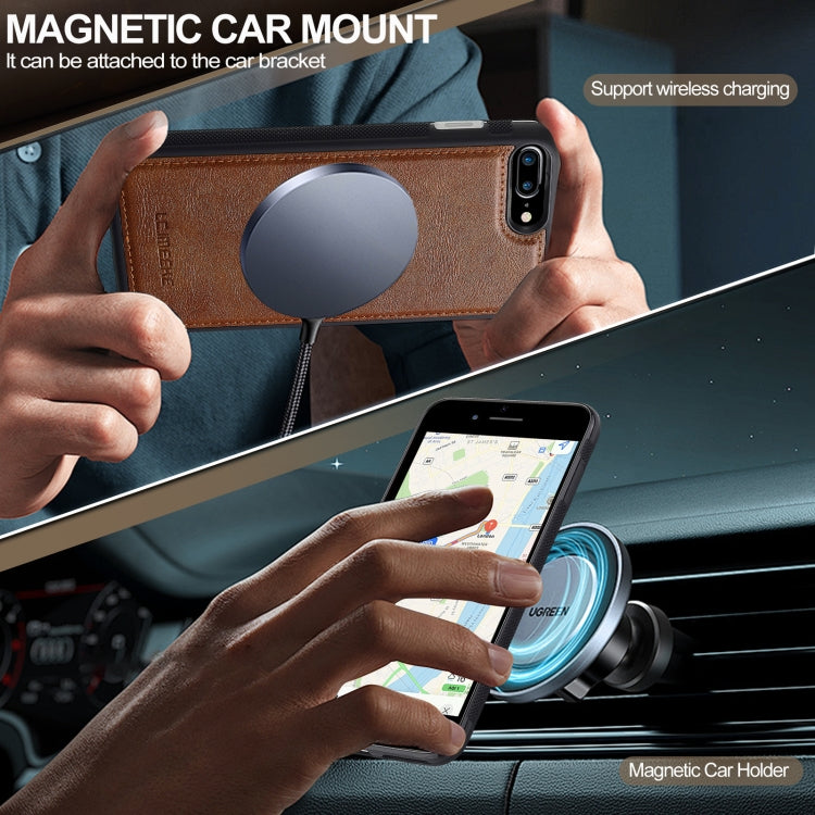 For iPhone SE 2022 / 2020 / 8 / 7 LC.IMEEKE Magsafe Phone Case(Brown)