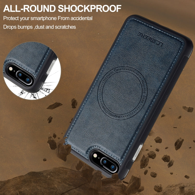 For iPhone 8 Plus / 7 Plus LC.IMEEKE Magsafe Phone Case(Blue)