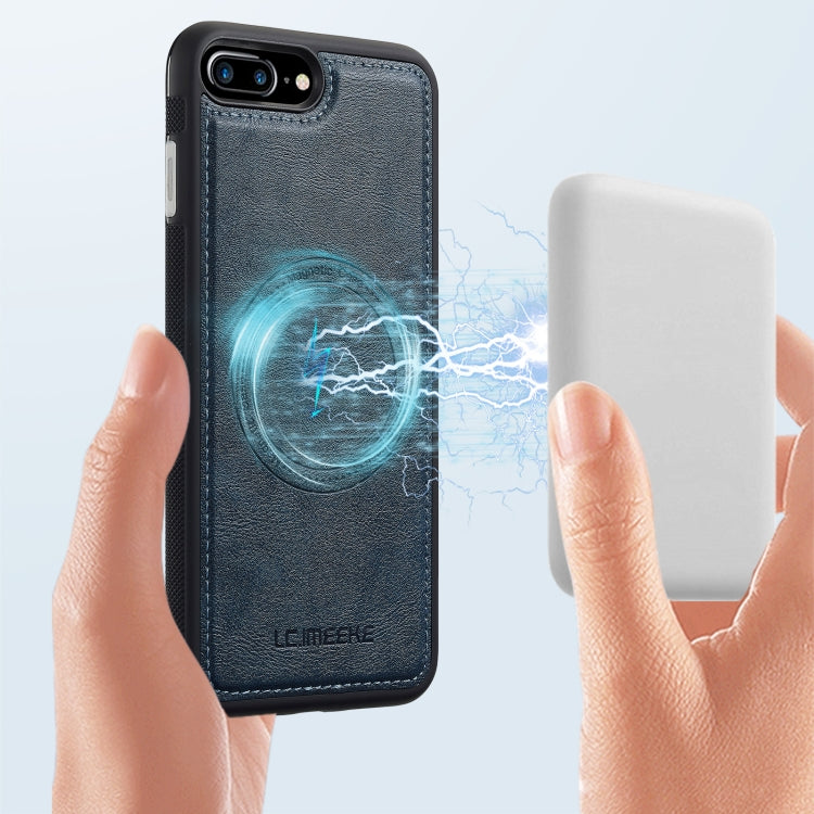 For iPhone 8 Plus / 7 Plus LC.IMEEKE Magsafe Phone Case(Blue)