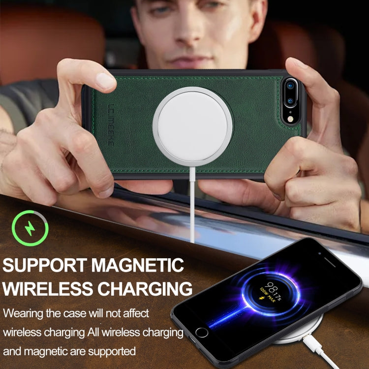 For iPhone 8 Plus / 7 Plus LC.IMEEKE Magsafe Phone Case(Green)