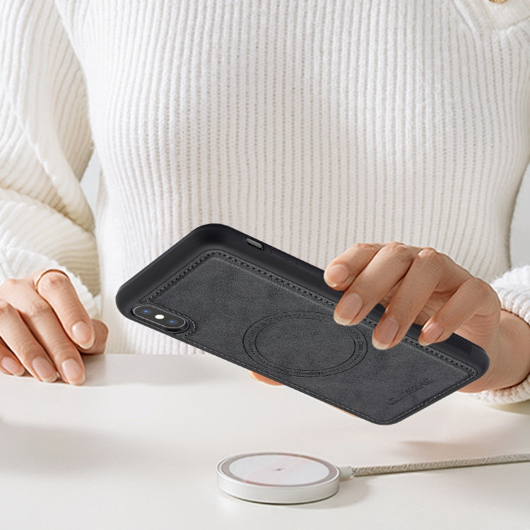 For iPhone XS / X LC.IMEEKE Magsafe Phone Case(Black)