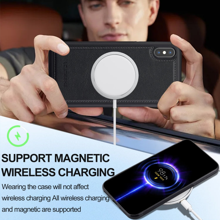 For iPhone XR LC.IMEEKE Magsafe Phone Case(Black)