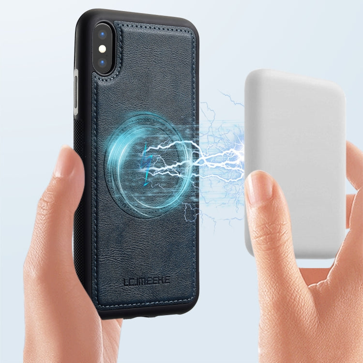 For iPhone XR LC.IMEEKE Magsafe Phone Case(Blue)