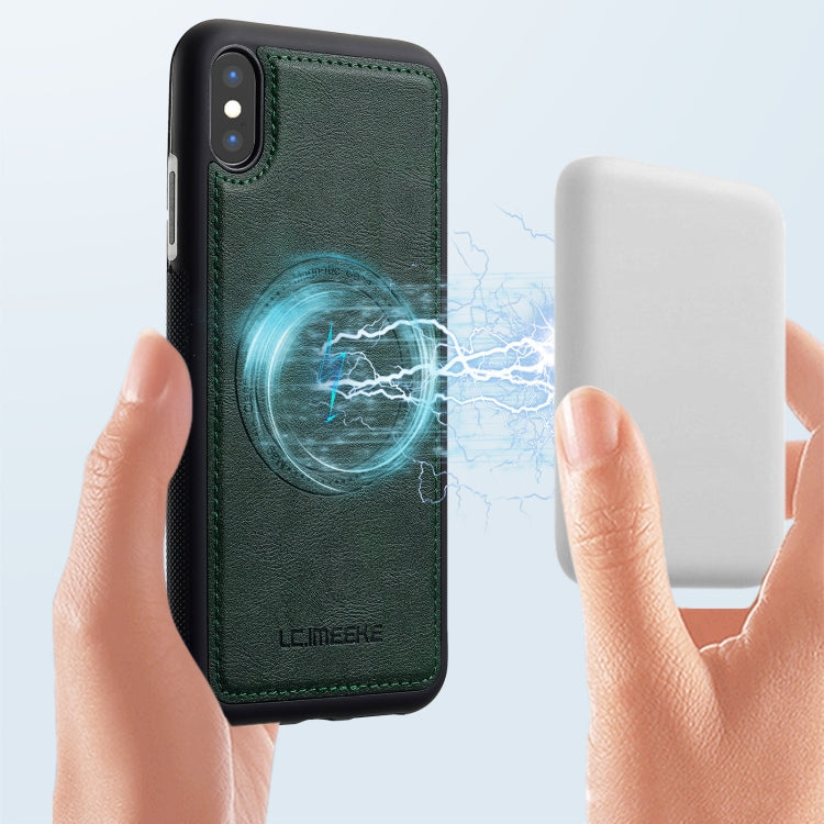 For iPhone XS Max LC.IMEEKE Magsafe Phone Case(Green)