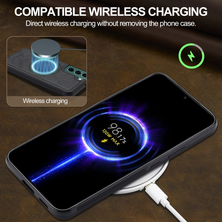 For Samsung Galaxy S22 5G LC.IMEEKE Magsafe Phone Case(Black)